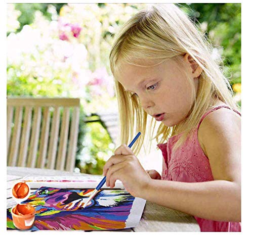 SJYHNB Pintar por Numeros Adultos Niños para DIY Parque de Atracciones de Londres Pintura por números con Pinceles y Pinturas Decoraciones para el Hogar 40 X 50 cm（Sin Marco）