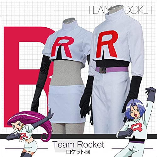 SKAJOWID Anime Cosplay Traje, Equipo Rocket Jessie Musashi James KOJIROU Cosplay COSTUJE Conjunto Completo Juego Anime Cosplay,Female,1 Year