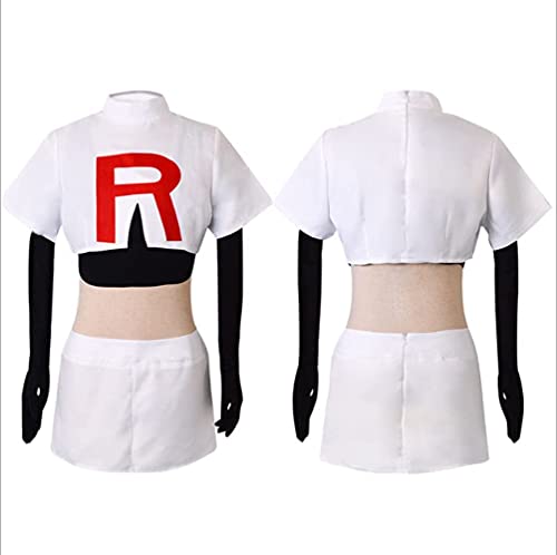 SKAJOWID Anime Cosplay Traje, Equipo Rocket Jessie Musashi James KOJIROU Cosplay COSTUJE Conjunto Completo Juego Anime Cosplay,Female,1 Year