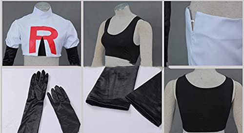 SKAJOWID Anime Cosplay Traje, Equipo Rocket Jessie Musashi James KOJIROU Cosplay COSTUJE Conjunto Completo Juego Anime Cosplay,Female,1 Year