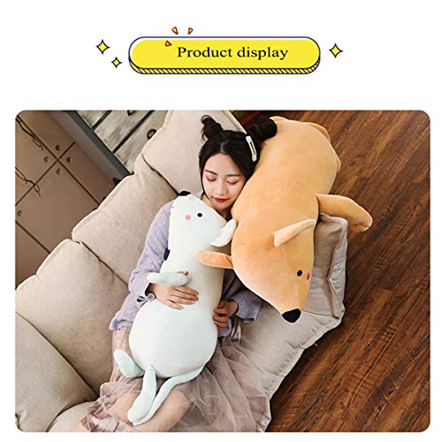 SKAJOWID Ratón de Peluche, Almohada Suave, Eres Muy Adecuado para Abrazarte, Muy Buena Decoración De Muebles, Proporcionarlo A Los Niños, Novias O Amigos Es Una Buena Opción,Blanco,100cm