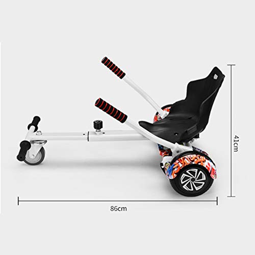 SKLLA Hoverkart Ajustable, Asiento De Hoverboard con Suspensión, Asiento De Soporte para Kart Patrón De Payaso De Camuflaje para Accesorios De Hoverboard De 6.5" 8.0" 10"