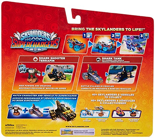 Skylanders Superchargers Sobrealimentado Combo Paquete De 2 - SHARK TIRADOR TERRENO Y TANQUE DEL TIBURÓN