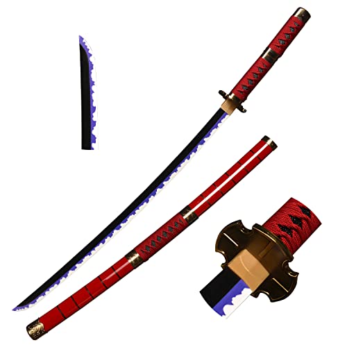 Skyward Blade Espada de madera Roronoa Zoro Katana, Anime Original Textura japonesa Samurai Spada, Kitetsu Katana para colección Cosplay 40 pulgadas