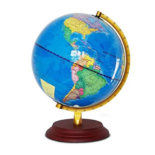 SLRMKK Globe Mini English Glowing Globe Mapa del Mundo 25CM Estudiantes de Secundaria Enseñanza Especial Lámpara de Mesa LED Decoración Decoración Aula Juguetes educativos