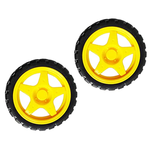 SM SunniMix Rueda de Goma Rueda de Neumático Rueda de Coche Inteligente para Robot Modelo de Coche Vehículo Vehículo Rueda de Camión Neumático Accesorios para Neu