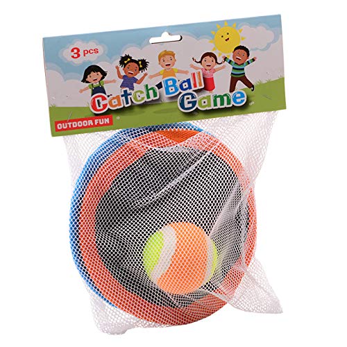 Smart Planet® Juego de pelota de velcro para niños, 2 discos de pesca con cinta de velcro, pelota de playa, disco de pesca de aprox. 19 cm de diámetro