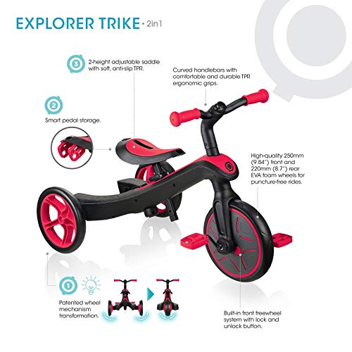 Smart Trike 630-102 Triciclo 2 en 1, Rojo