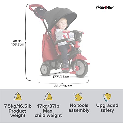 smarTrike 4 en 1 Triciclo bebé (Red)