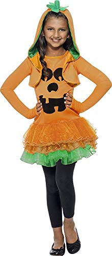 Smiffys-43021L Halloween Disfraz de Calabaza, Vestido con tutú y Cazador, Color Naranja, L-Edad 10-12 años (Smiffy'S 43021L)