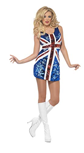 Smiffy's - Disfraz de bandera inglesa para mujer, talla L (UK 16 - 18) (25001L)