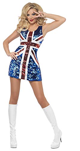 Smiffy's - Disfraz de bandera inglesa para mujer, talla L (UK 16 - 18) (25001L)