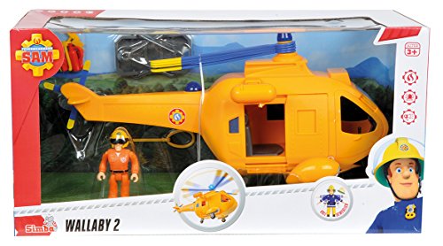 Smoby Sam el Bombero - Helicóptero Wallaby 2 - Sonidos y Luces (1 Figura incluida)