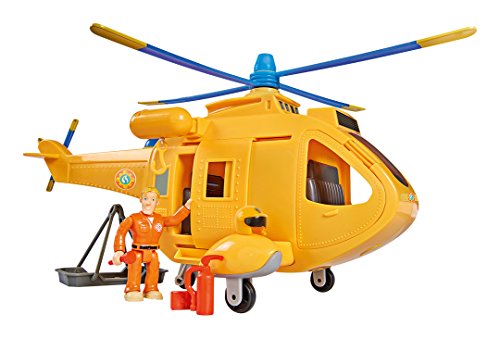 Smoby Sam el Bombero - Helicóptero Wallaby 2 - Sonidos y Luces (1 Figura incluida)