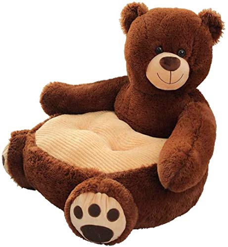 SNFHL Asiento de Juguete para Niños, Nido de Bebé, Colchón para Dormir, Muñeca de Oso de Peluche 50 * 50 * 45 Cm,Coffee Bear