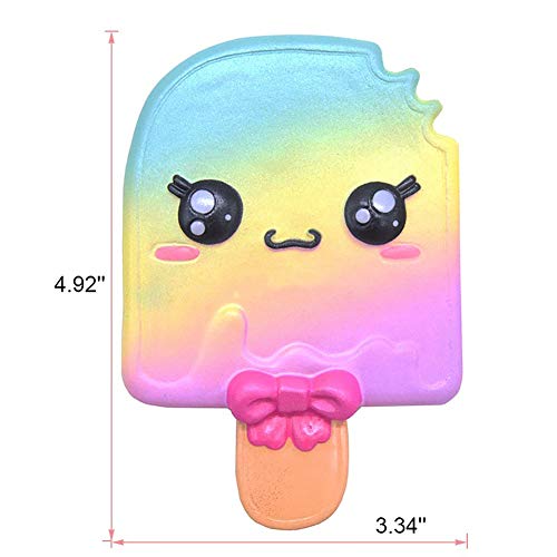 Snner Juguetes Squishy de Juguete Squishy de Helado Lindo Creativo, Juguete de Rebote Lento, Juguete de Alivio de estrés de Juguete de Juguete de Juguete de Raya Lenta y Divertidos para niños Adultos