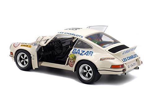 Solido-Porsche-911 RSR-Le Grand Bazar 1973 Porsche Coche en Miniatura de colección, Color Blanco/Azul (S1801106)