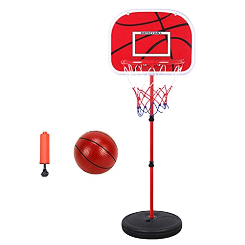 Soporte de canasta de baloncesto portátil para niños con portería de baloncesto exterior para juegos de baloncesto exterior de interior ajustable para 2, 3, 4, 5, 6, 7 años