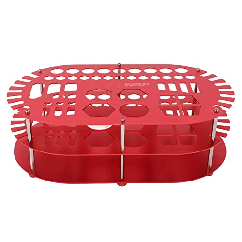 Soporte del Organizador del Destornillador, Soporte Flexible del Organizador de Escritorio de 42 Ranuras para el Hardware(R783R Rojo)