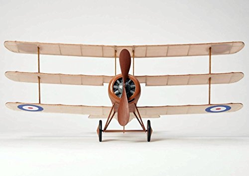 Sopwith Tri-Plane complete vintage model rubber-powered balsa wood aircraft kit that really flies!