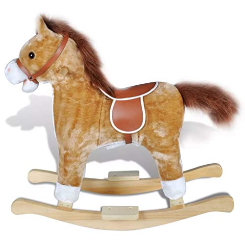 SOULONG Balancin Bebe, Rocking Chair For Children, Balancín de Animal Caballo para Niños Pequeño Balancín Niños 10 Meses,60 x 32 x 54 cm