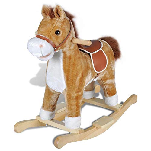 SOULONG Balancin Bebe, Rocking Chair For Children, Balancín de Animal Caballo para Niños Pequeño Balancín Niños 10 Meses,60 x 32 x 54 cm