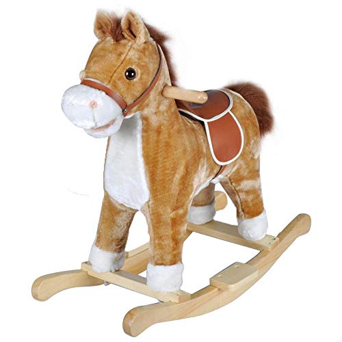 SOULONG Balancin Bebe, Rocking Chair For Children, Balancín de Animal Caballo para Niños Pequeño Balancín Niños 10 Meses,60 x 32 x 54 cm