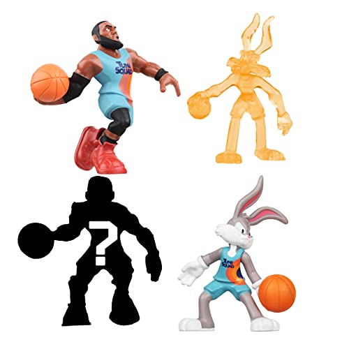 Space Jam 2: Un Nuevo Legado Oficial Coleccionable 4 Pack 2 Pulgadas Mini Figuras de acción con Lebron James, Goon Squads Bugs Bunny, Power Up Wile E. Coyote más un Misterio Raro Personaje Oculto