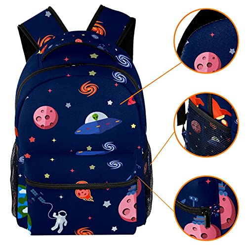 Space Rings Of Saturn Planets - Mochila escolar con correas ajustables, Multicolor 02,