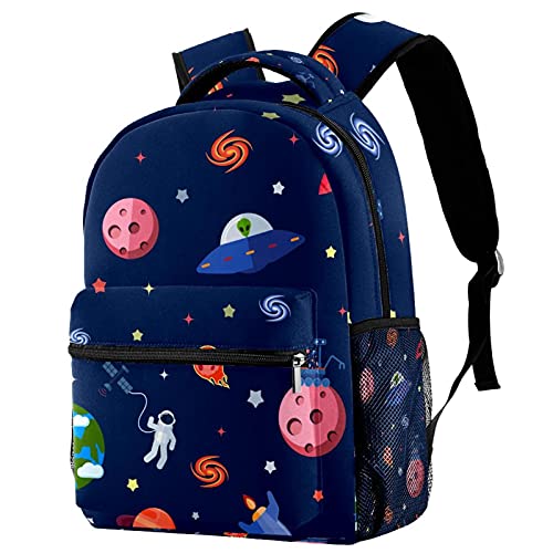 Space Rings Of Saturn Planets - Mochila escolar con correas ajustables, Multicolor 02,