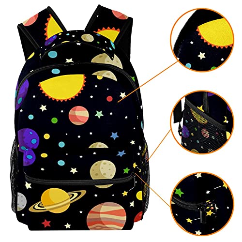 Space Rings Of Saturn Planets - Mochila escolar con correas ajustables, Multicolor 05,