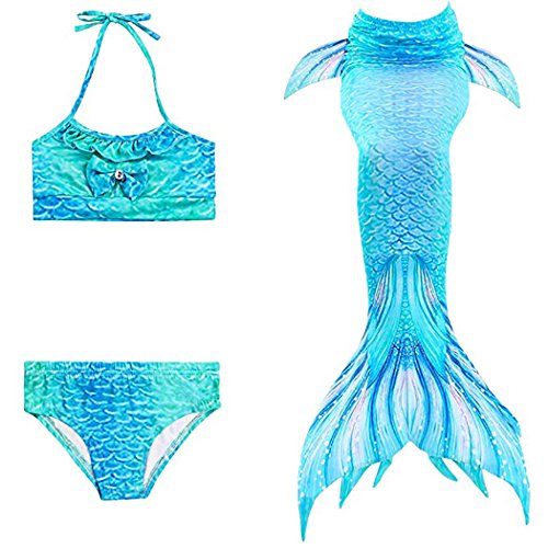 SPEEDEVE Traje de Baño Bikini Sirena para Niña,DH06-120