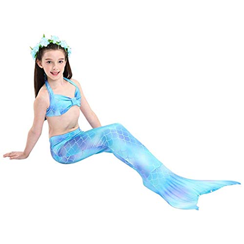 SPEEDEVE Traje de Baño Bikini Sirena para Niña,DH46-120