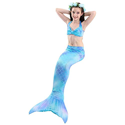 SPEEDEVE Traje de Baño Bikini Sirena para Niña,DH46-120