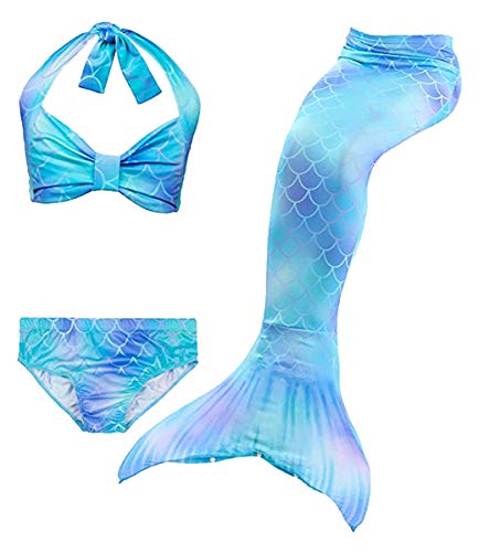 SPEEDEVE Traje de Baño Bikini Sirena para Niña,DH46-120