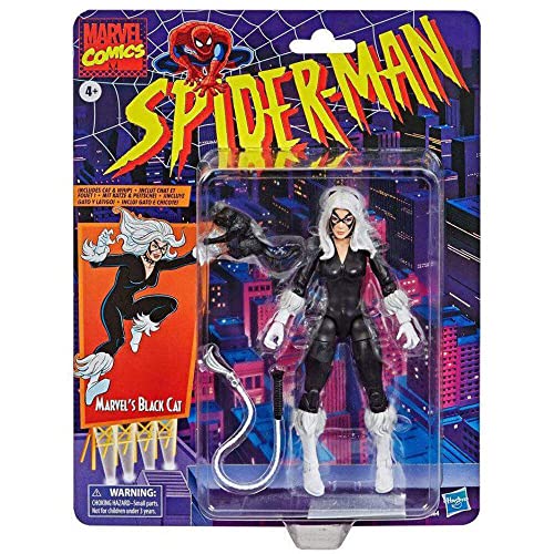 Spider-Man Figura de acción Coleccionable de Gata Negra de 15 cm de Hasbro Marvel Legends Series de Vintage Collection