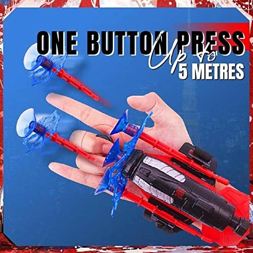 Spiderman Web Shooter, Spiderman Guantes de plástico para niños Cosplay Guante Hero Launcher Muñeca Juguete Set Divertido Juguetes Educativos para Niños | Spidey y sus increíbles amigos Juguetes