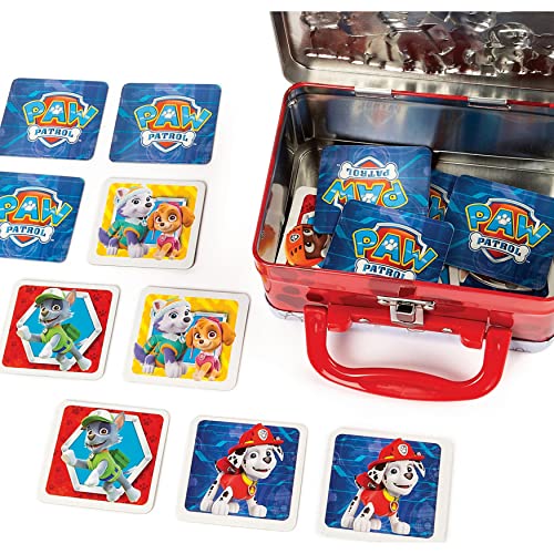 Spin Master 6052968 - Memo Match Paw Patrol, caja de metal