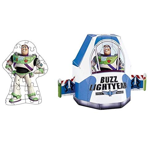 Spin Master - Toy Story Buzz Lightyear Lenticular Puzzle in a Shaped Tin Packaging (20108499) , color/modelo surtido