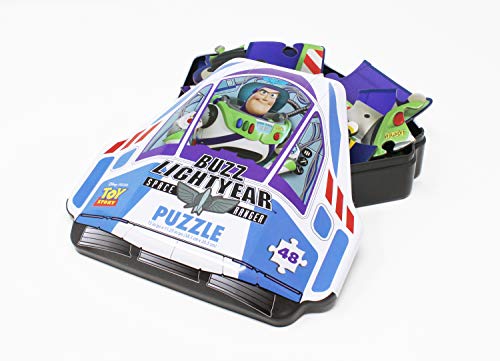 Spin Master - Toy Story Buzz Lightyear Lenticular Puzzle in a Shaped Tin Packaging (20108499) , color/modelo surtido