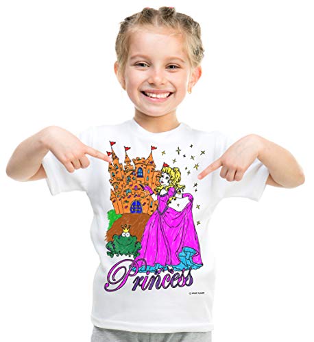 Splat Planet Camiseta de Princesa para Colorear con 10 bolígrafos mágicos Lavables no tóxicos - Camiseta para Colorear y Lavar (7-8 años)