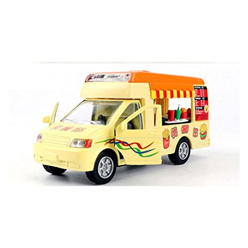 SRJCWB Auto Modelo para Taco Comida Rápida Perro Caliente Camión Helados 1:32 Modelo Coche Aleación A Presión Niños Regalos Cumpleaños Coche fundición a presión (Color : C)