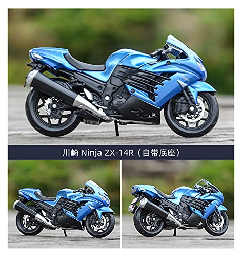 SRJCWB Modelo Motocicleta 1:18 para Kawasaki H2 R Ninja ZX-10R 14R 9R Z1000 Simulación De Motocicleta De Fundición A Presión (Color : 10)