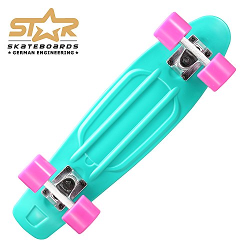 Star-Skateboards - 60-RT-01-PLBY - Caribbean and Glam Berry - Monopatín, Color Turquesa