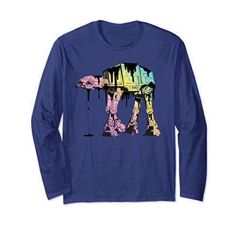 Star Wars AT-AT Walker Dripping Paint Grime Pastel Rainbow Manga Larga