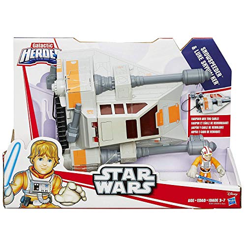 Star Wars Playskool Heroes Galactic Heroes Jedi Force Snowspeeder vehículo con Luke Skywalker Figura