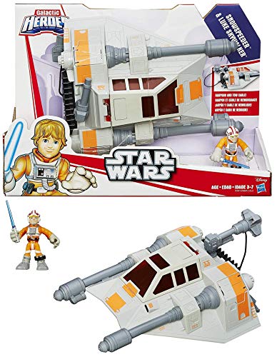 Star Wars Playskool Heroes Galactic Heroes Jedi Force Snowspeeder vehículo con Luke Skywalker Figura