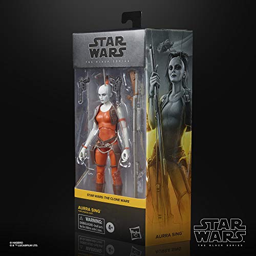 Star Wars The Black Series - Figura de Aurra Sing a Escala de 15 cm The Clone Wars - Edad: 4+