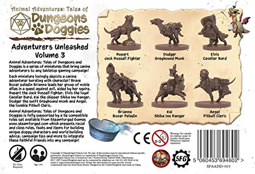 Steamforged Games Animal Adventures Dungeons & Doggies Miniatures 6-Pack Volume 3 *English Version