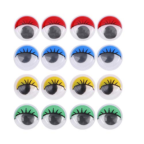 STOBOK 100Unids Ojos móviles saltones Redondos Adhesivos para DIY Manualidades Scrapbooking Accesorios de los Juguetes 20mm (Verde)